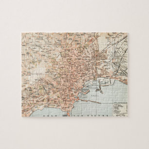 Puzzle Vintage map of Naples Italy