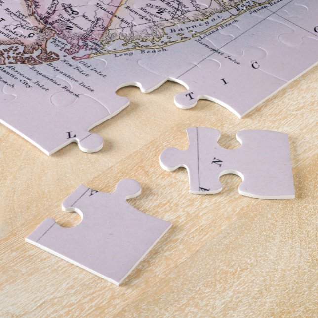 Puzzle Vintage Map of New Jersey (Côté)