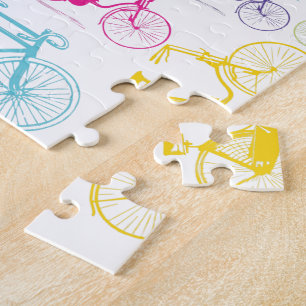 Puzzle Vintage moderne Vélo couleur brillante Motif néon