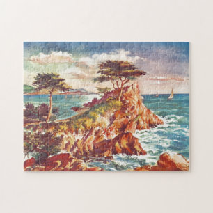 Puzzle Vintage Monterey Coastline California Tourisme USA