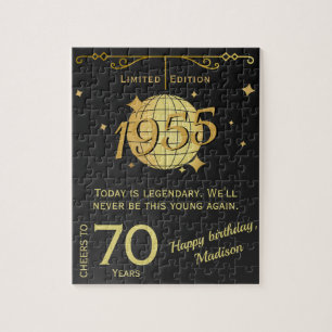 Puzzle Vintage né en 1955 70e anniversaire cadeau
