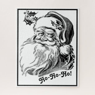 Puzzle Vintage Noël Noir Blanc Père Noël