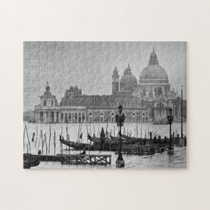 Puzzle Vintage noir Venise Canal Voyage