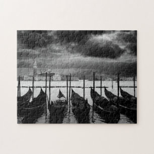 Puzzle Vintage noir Venise Canal Voyage