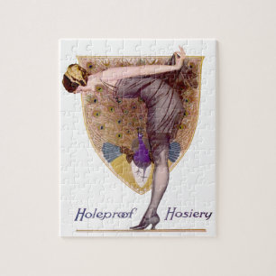 Puzzle Vintage Peacock Femme Flapper Plutôt