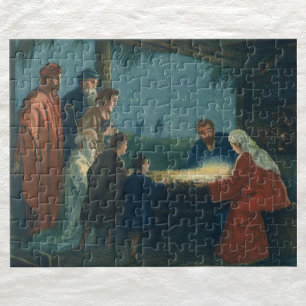 Puzzle Vintage Religion, Adoration des Bergers