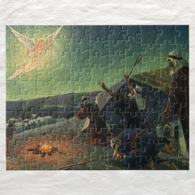 Puzzle Vintage Religion, l'Annonciation aux Bergers (Créateur téléchargé)