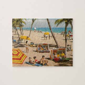 Puzzle Vintage Retro Florida Beach Travel
