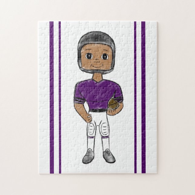 Puzzle vintage retro football player (Vertical)