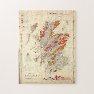 Puzzle Vintage Scotland Geological Map (1865)