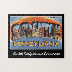 Puzzle Vintage Scranton Pennsylvanie carte postale Souven