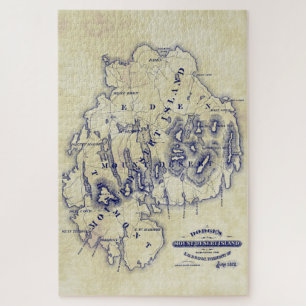 Puzzle Vintage Stylized Mount Desert Island