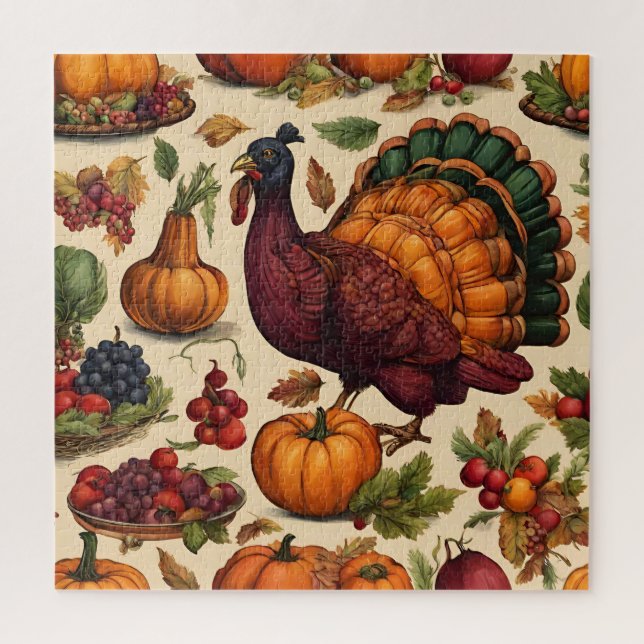 Puzzle Vintage Thanksgiving Turquie (Vertical)
