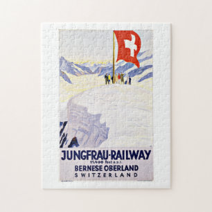 Puzzle Vintage Travel Switzerland By Jungfrau Railway