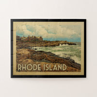 Vintage voyage de côte d'Île de Rhode