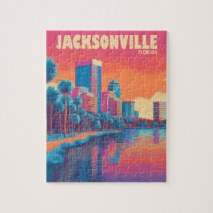 Puzzle Vintage voyage de Jacksonville Florida