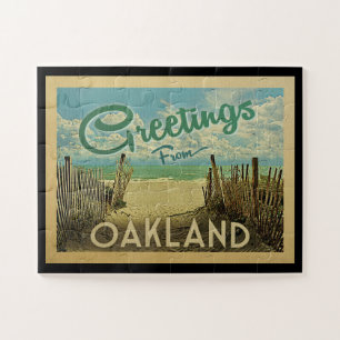 Puzzle Vintage voyage de plage d'Oakland