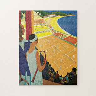 Puzzle Vintage voyage de tennis Monte Carlo Monaco