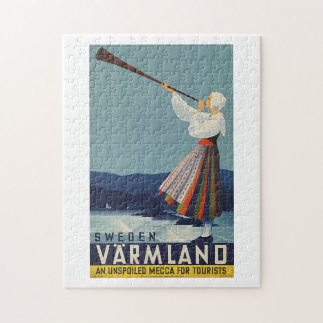 Puzzle Vintage voyage de Varmland Suède (Vertical)