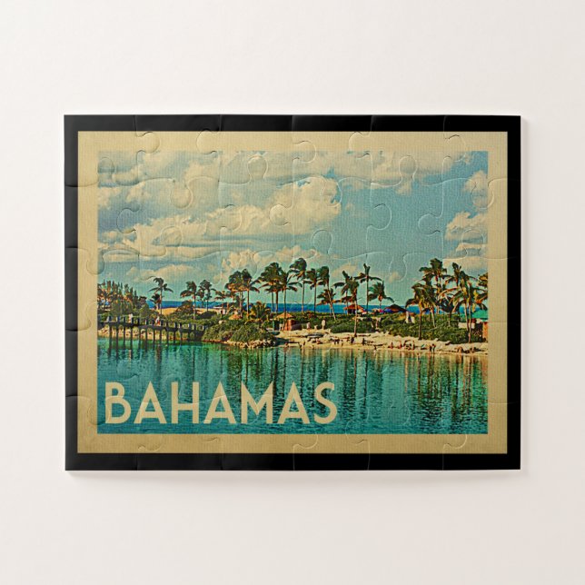 Puzzle Vintage voyage des Bahamas (Horizontal)