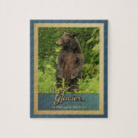 Vintage voyage d'ours du parc national Glacier