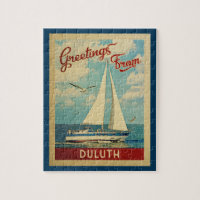 Vintage voyage Minnesota de voilier de Duluth