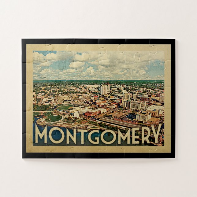 Puzzle Vintage voyage Montgomery Alabama (Horizontal)