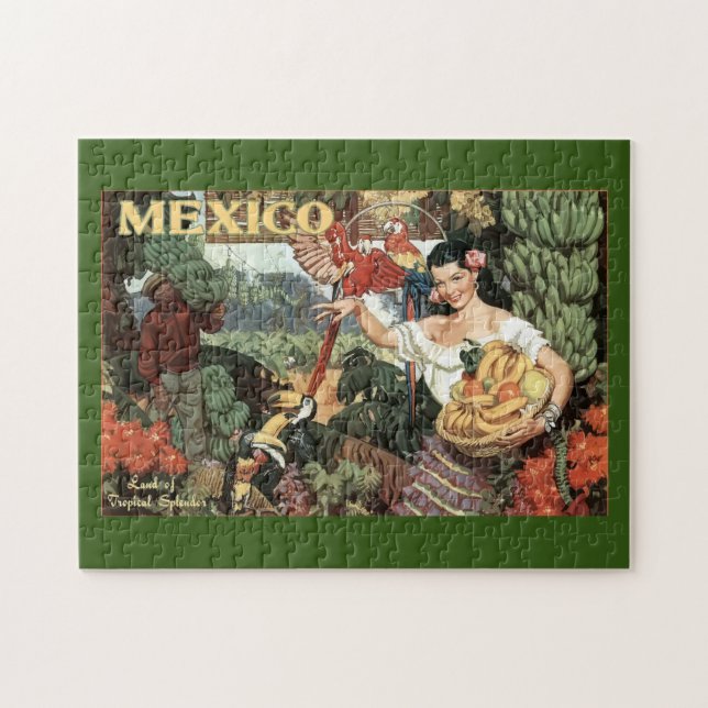 Puzzle Vintage - Voyage - Poster - Mexique - Tropical (Horizontal)