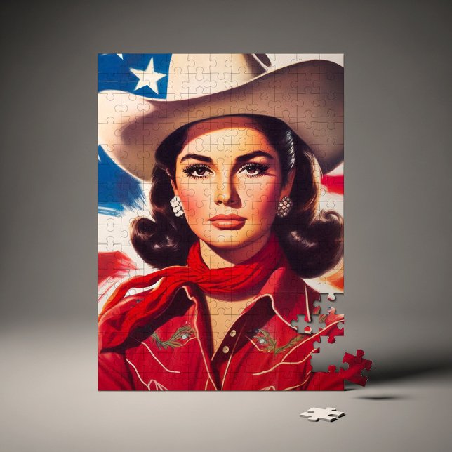 Puzzle Vintage Western Pin-up (Créateur téléchargé)