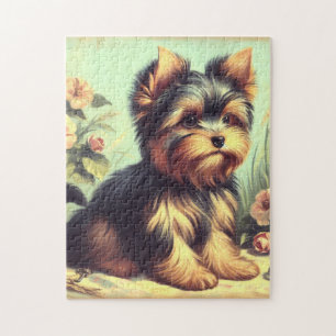 Puzzle Vintage Yorkshire Terrier peinture