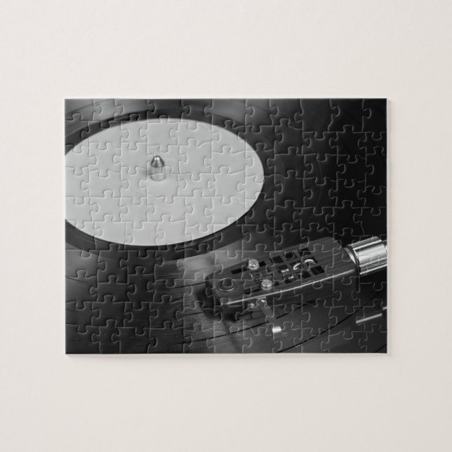 Puzzle Vinyl Record Lecture sur un Tourne-disque Aperçu (Horizontal)