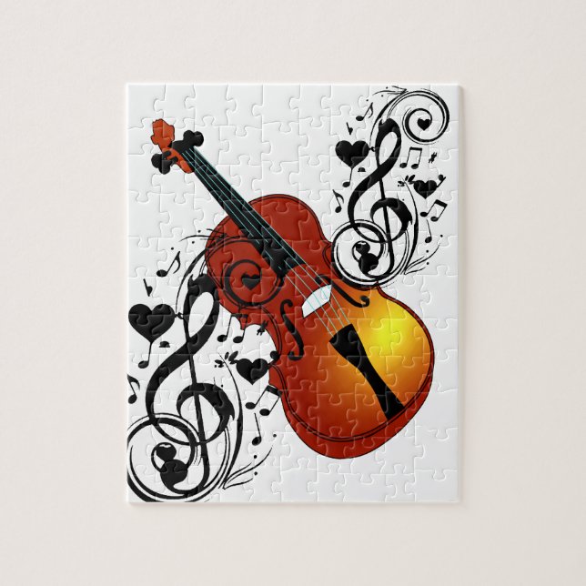 Puzzle Violin, Lover at Heart_ (Vertical)