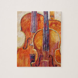 Puzzle Violons d'aquarelle