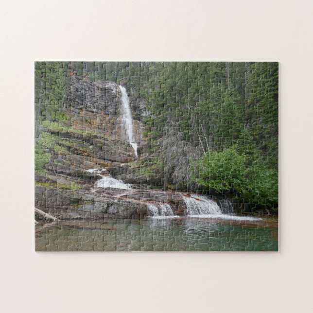 Puzzle Virginia Falls II at Glacier National Park (Horizontal)