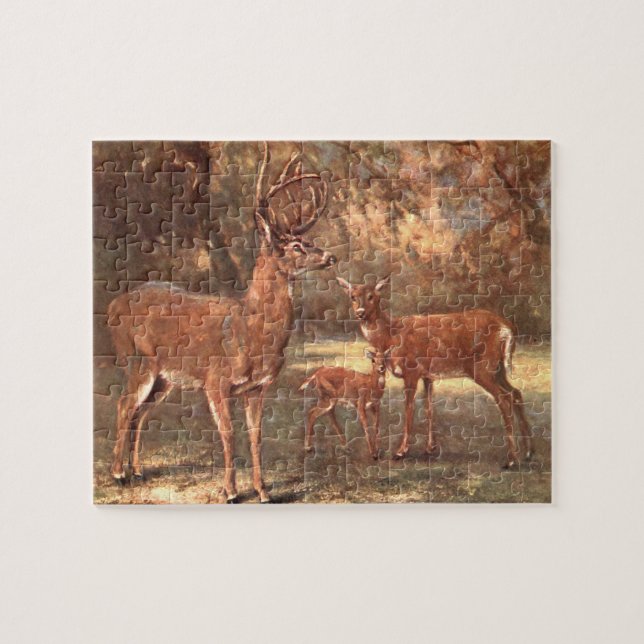 Puzzle Virginian Deer, alias White Tail Deer par CE Swan (Horizontal)