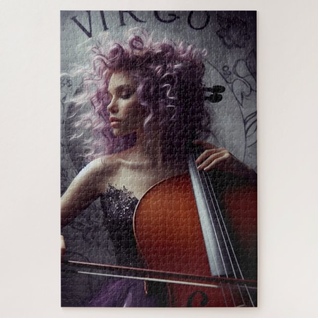 Puzzle Virgo Zodiac Musicien Cello (Vertical)