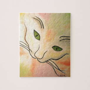Puzzle Visage Abstrait de chat