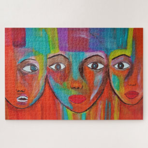 Puzzle Visages colorés Abstraits modernes