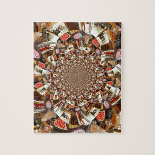 Puzzle Vision Psychédélique de Teintes Brunes