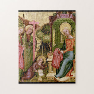 Puzzle Visite de l'ange, C. 1400-10 par Bertram principal