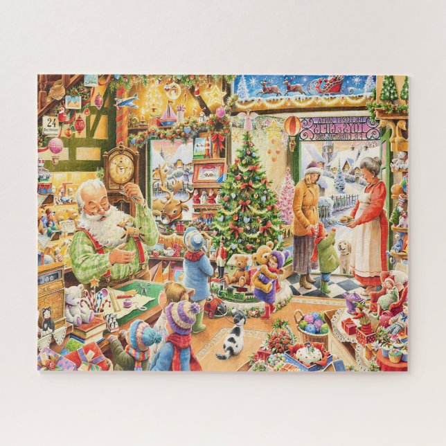 Puzzle Visite Enchantante de magasin de jouets de Noël (Horizontal)