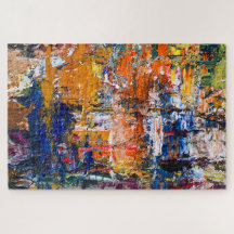 Vivid Abstraction - Huile Peinture Chaos sur la Pa