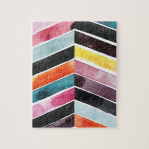 Puzzle Vivid aquarelle Chevron I