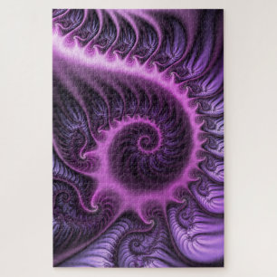 Puzzle Vivid Cool Abstrait rose violet Fractal Art Spiral