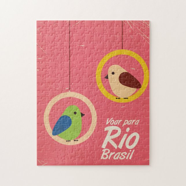 Puzzle Voar para Rio, affiche de voyage au Brésil. (Vertical)