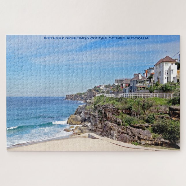 Puzzle Voeux d'anniversaire Coogee Sydney Australie (Horizontal)