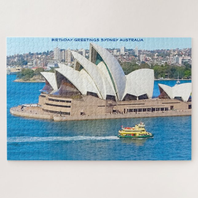 Puzzle Voeux d'anniversaire de Sydney (Horizontal)