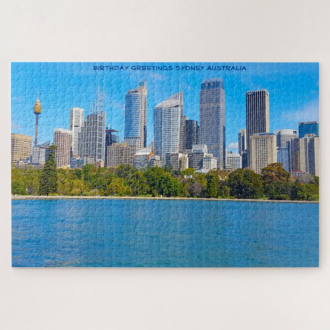 Puzzle Voeux d'anniversaire de Sydney (Horizontal)