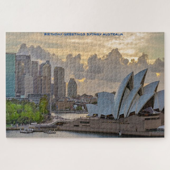 Puzzle Voeux d'anniversaire de Sydney (Horizontal)