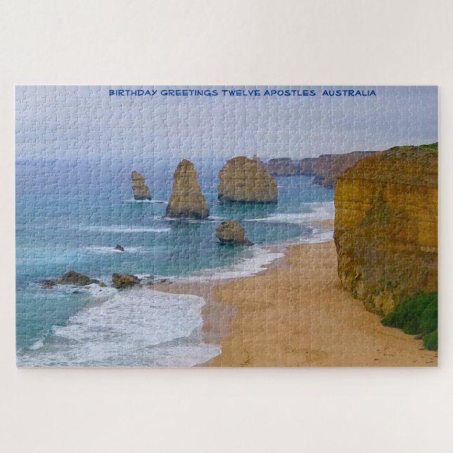 Puzzle Voeux d'anniversaire Douze Apôtres Australie (Horizontal)